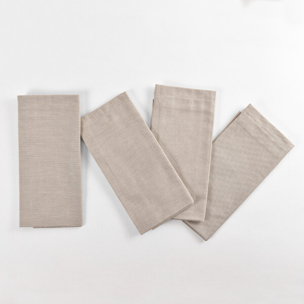 Set X 4 Servilletas Cretona Beige Unico