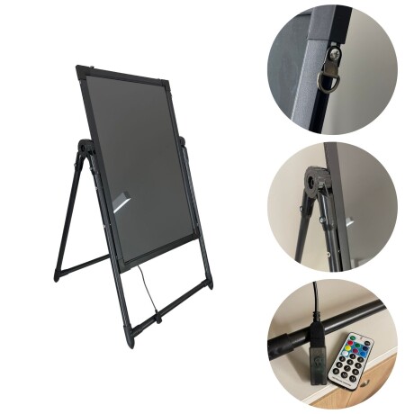 Cartel Pizarra Led Luminoso Con Tripode Control 60x40 cm Cartel Pizarra Led Luminoso Con Tripode Control 60x40 cm