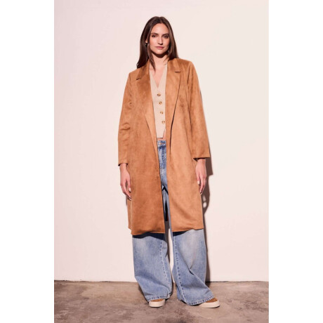 Trench Gamuza Cuero Vegano Beige