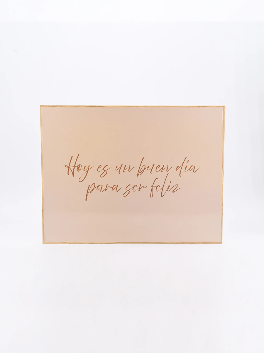 CUADRO FELICIDAD BEIGE - ESTAMPADO 1 