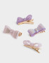 Hebillas Infantiles Con moño Set De Piquitos De Moños - Combinacion Bicolor