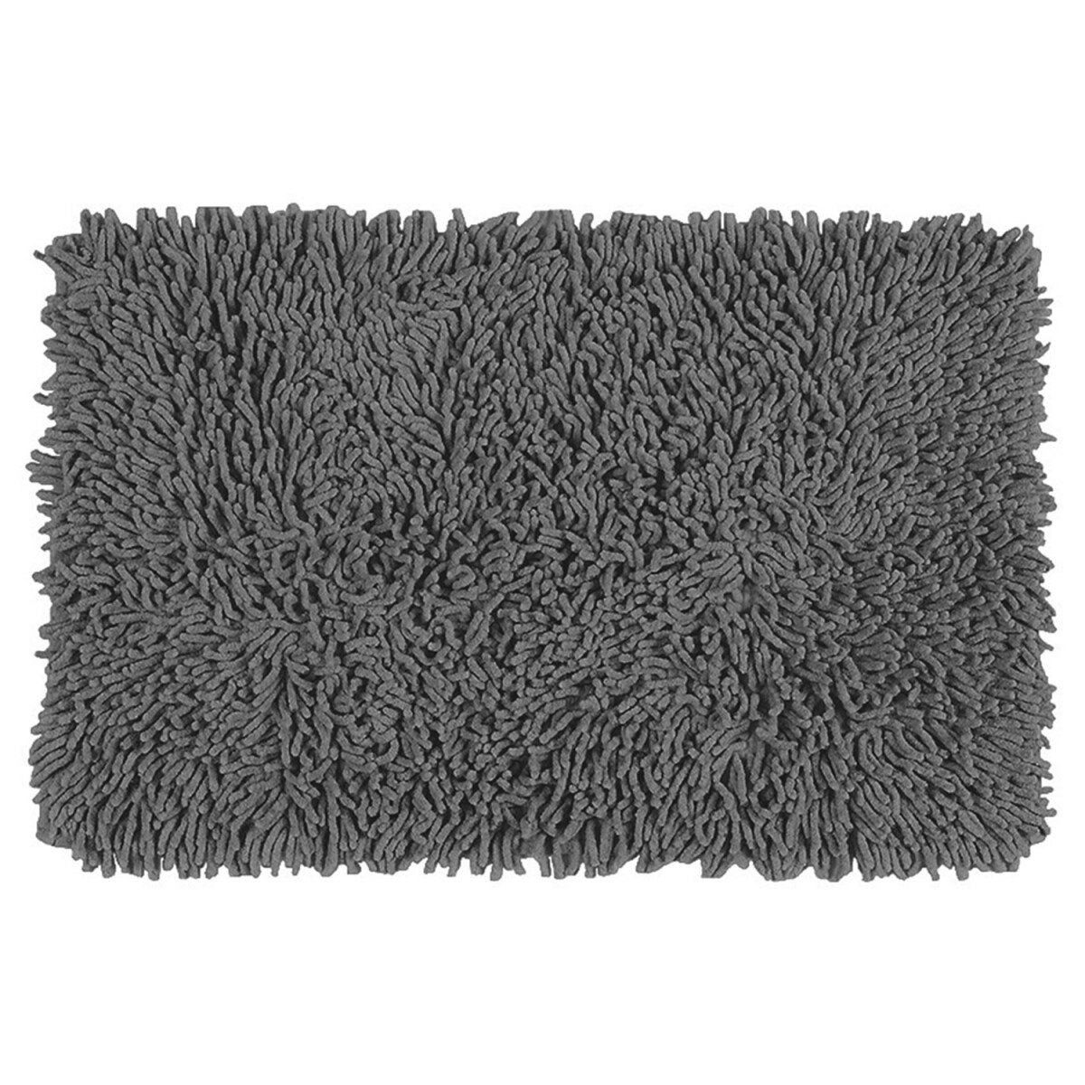 Alfombra Shaggy Felpudo 40x60cm Deco Hogar Living Baño - Gris 