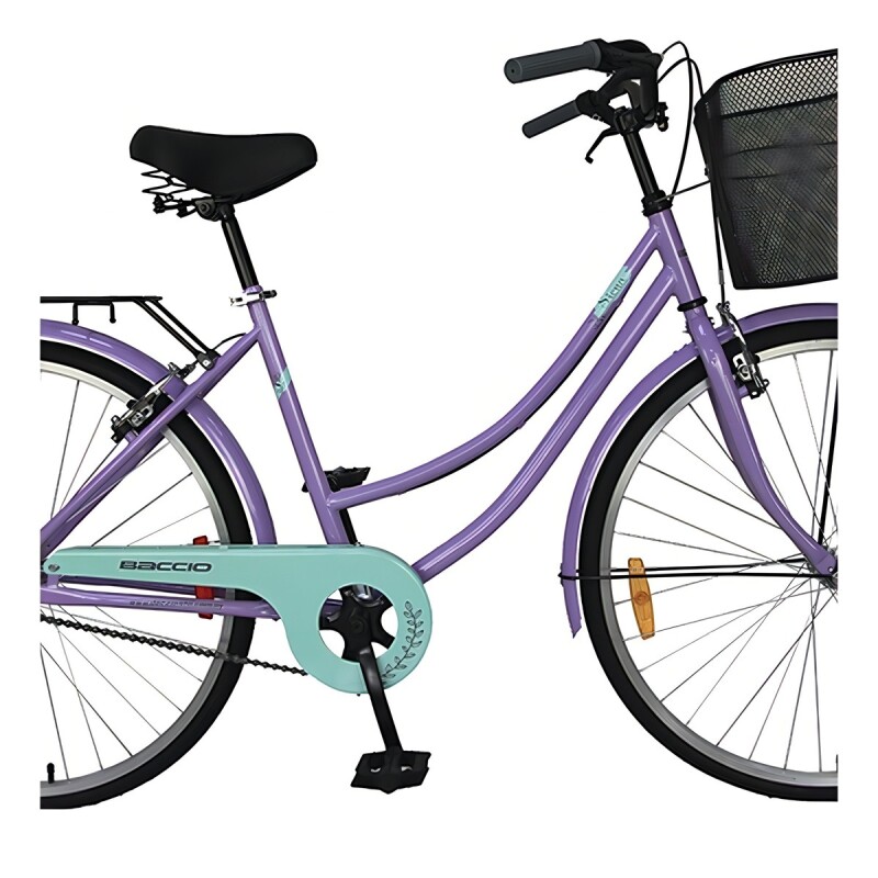 Bicicleta Dama Paseo Baccio Siena Rod 26 Vt Canasto Parrilla Color Violeta Bicicleta Dama Paseo Baccio Siena Rod 26 Vt Canasto Parrilla Color Violeta