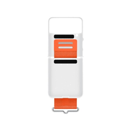 Funda Samsung Silicone Case con Correa para Galaxy Z Flip4 White