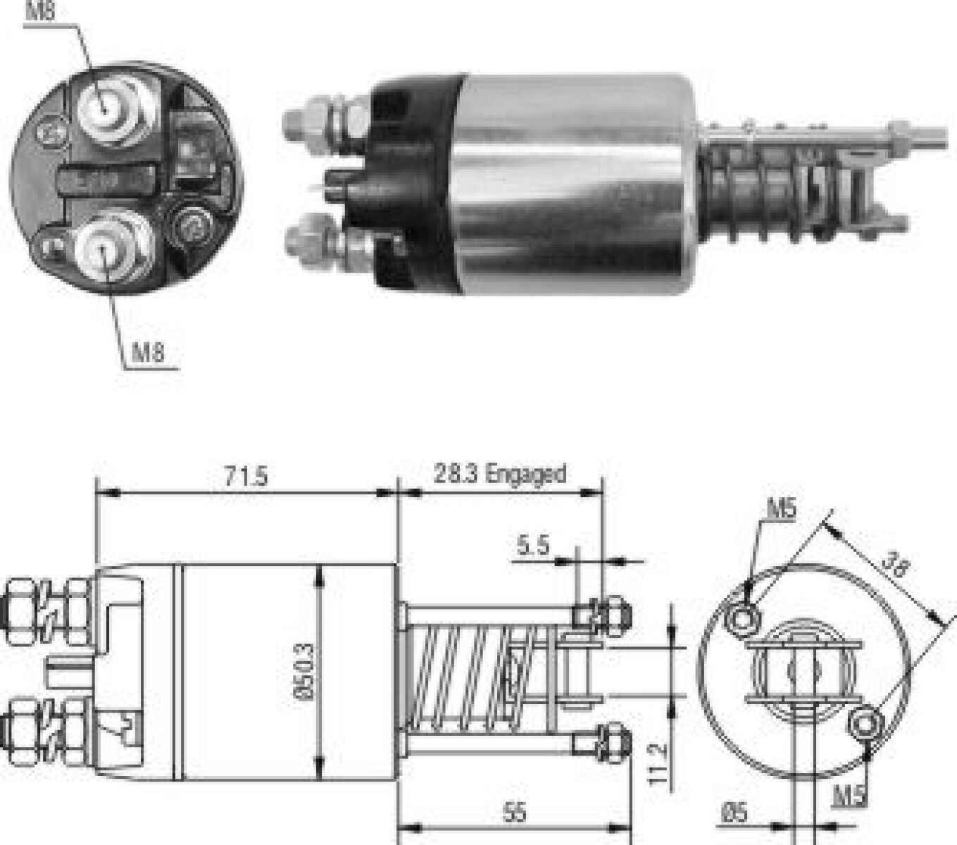 AUTOMATICO DE ARRANQUE FIAT UNO ITALIA PANDA 147 MARELLI 2 TORNILLOS ZM 