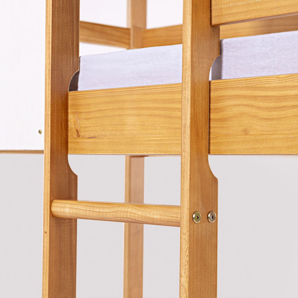 CUCHETA INFANTIL DE 1 PLAZA EN MADERA MACIZA CUCHETA INFANTIL DE 1 PLAZA EN MADERA MACIZA