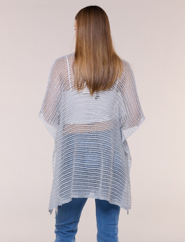 Poncho Calado Lurex PLATEADO