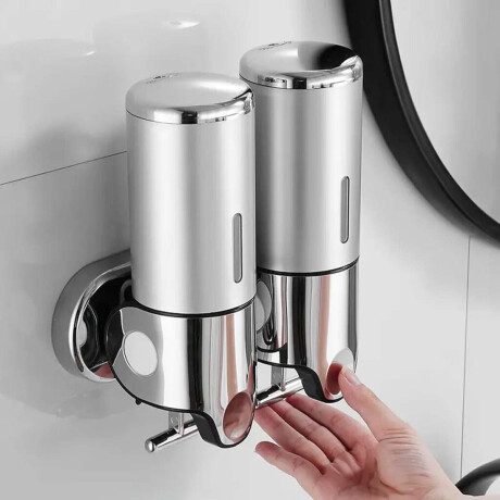 Set de dispensador doble para liquidos con tapa hermética Transparente