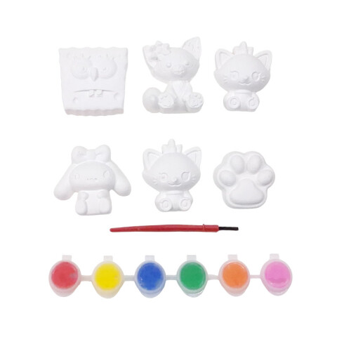 Kit de figuras de yeso para pintar DIY 6pcs Kit De Figuras De Yeso Para Pintar Diy 6pcs