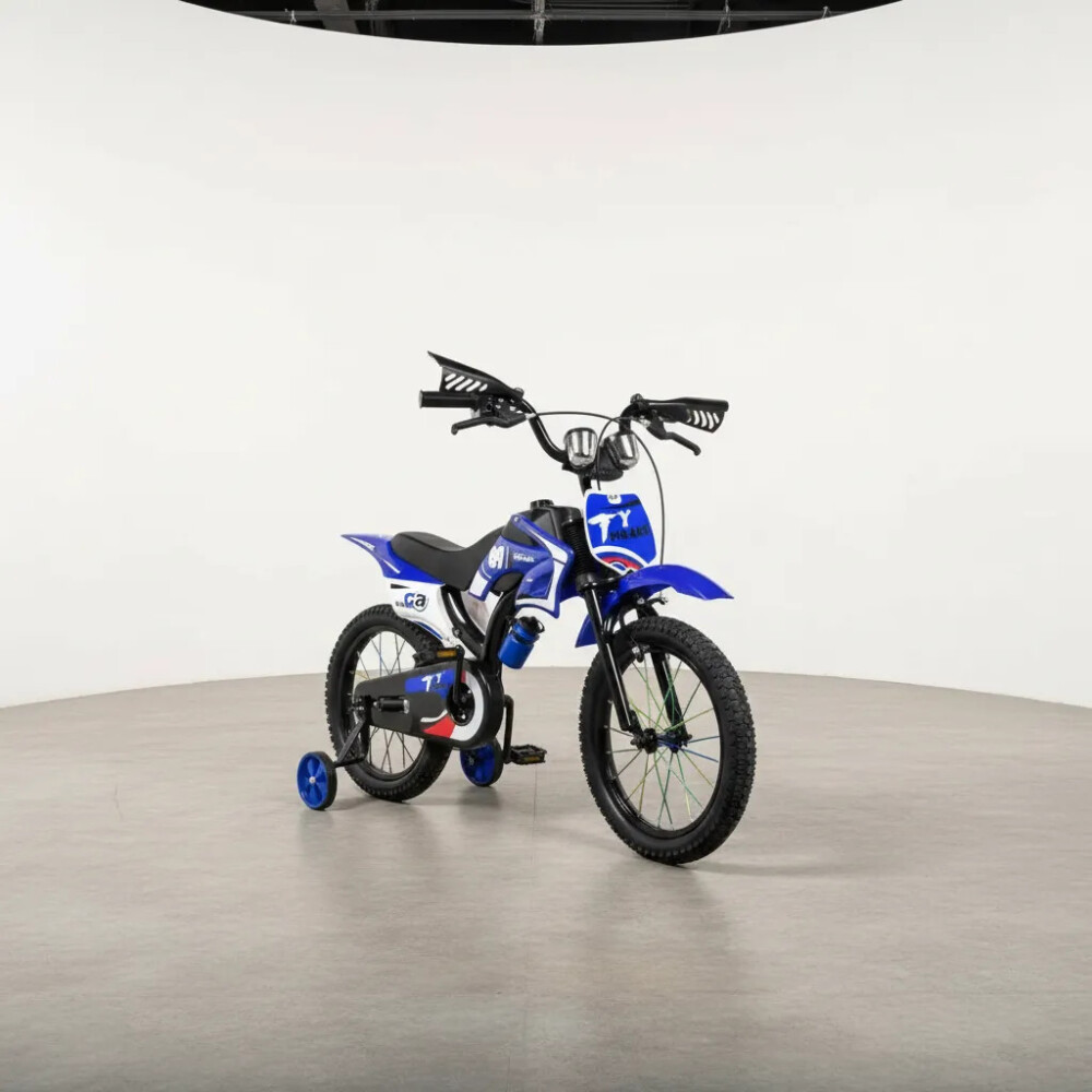 Bicicleta Estilo Motocross con Roncador Rodado 16" AZUL