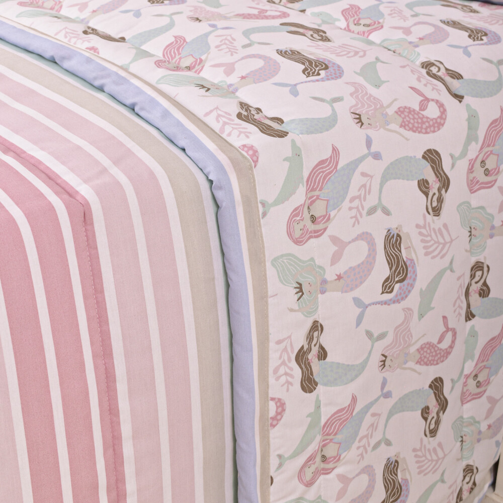 Edredón Kids Rayas Acqua Y Rosa – 180×240 cm Edredón Kids Rayas Acqua Y Rosa – 180×240 cm