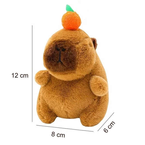 Capibara Peluche Colgante Con Movimiento Juguete Llavero Ax® Variante Capibara