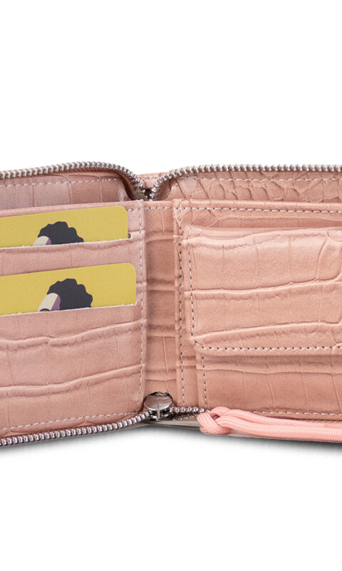 BILLETERA CANDELA CROCO ROSA MAUVE