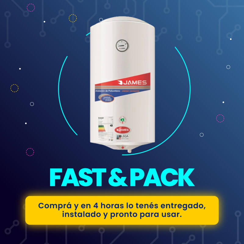 Pack Calefón James 60L cilindrico de Acero + Instalación Pack Calefón James 60L cilindrico de Acero + Instalación