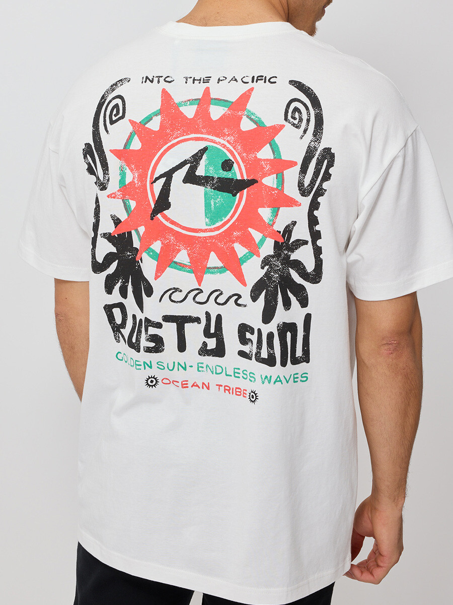 T-SHIRT EXAVI RUSTY - Blanco 