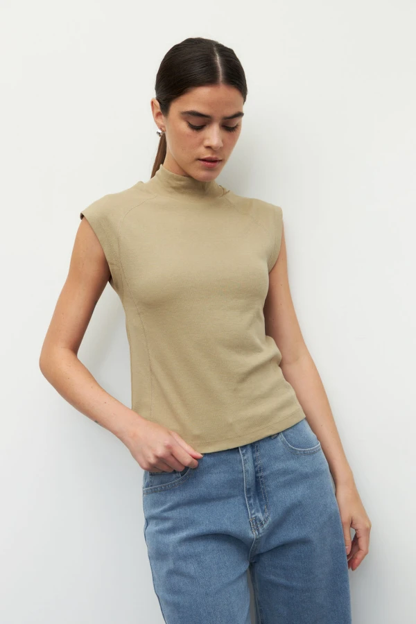 POLERA MILON Verde Grisáceo