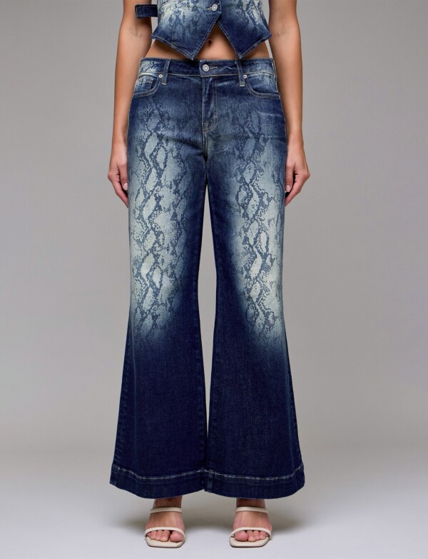 Jean Wide Leg & Estampado Serpiente JEAN