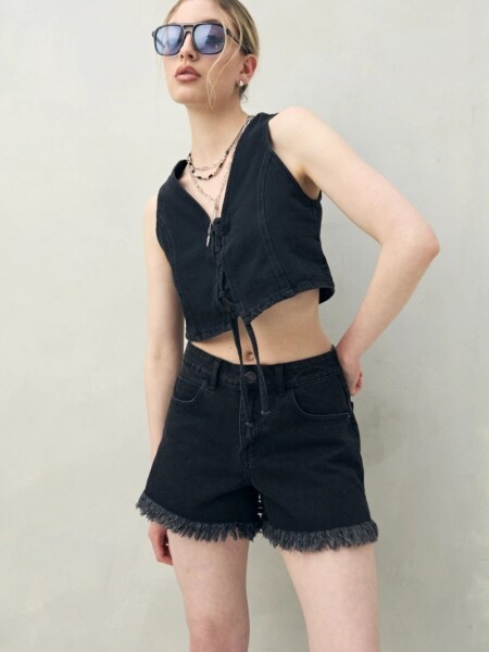 SHORT D.CASSIN OMBRA NEGRO