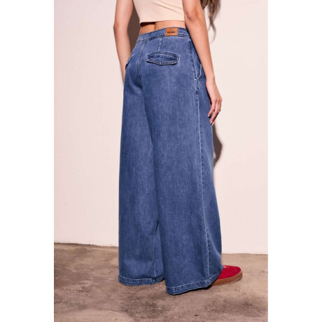 Jean Tiro Bajo Pinzas Denim