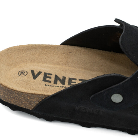 ZUECO VENET - CUERO BRUNN NEGRO