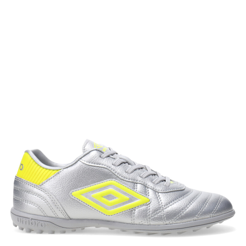 Championes de Niños Umbro Futbol 5 Touch TF Plateado - Amarillo Fluor
