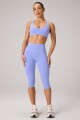 Legging The No-Seam Pureluxe Tlc High-Waisted Capri Mujer Moonlight Peri/Classic White