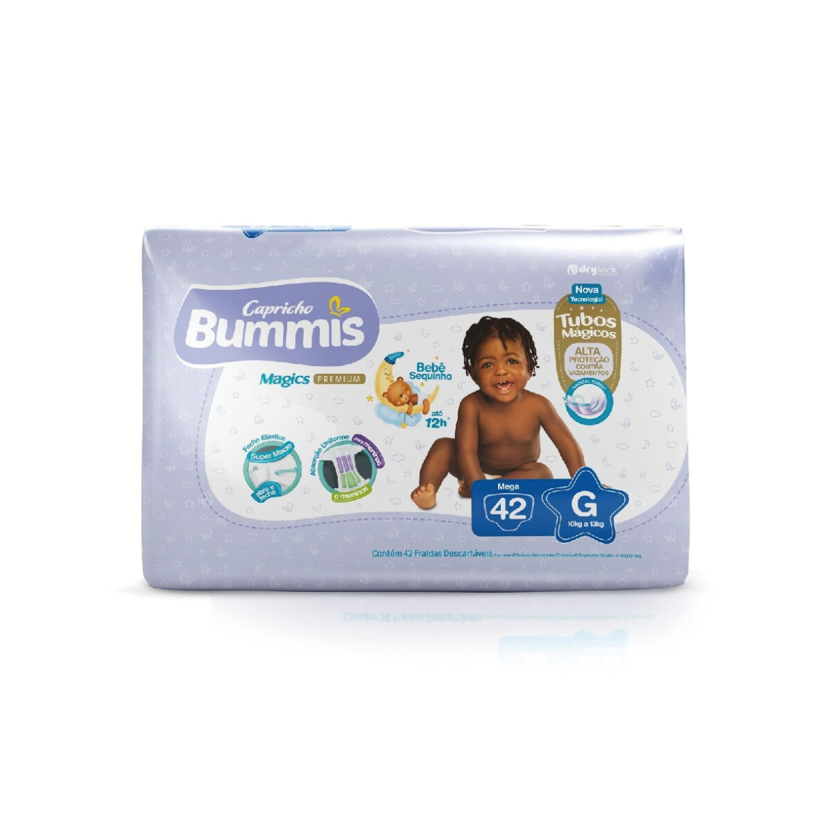 PAÑAL BUMMIS PREMIUM G (10A13KG) PAQUETE CHICO 42PCS 