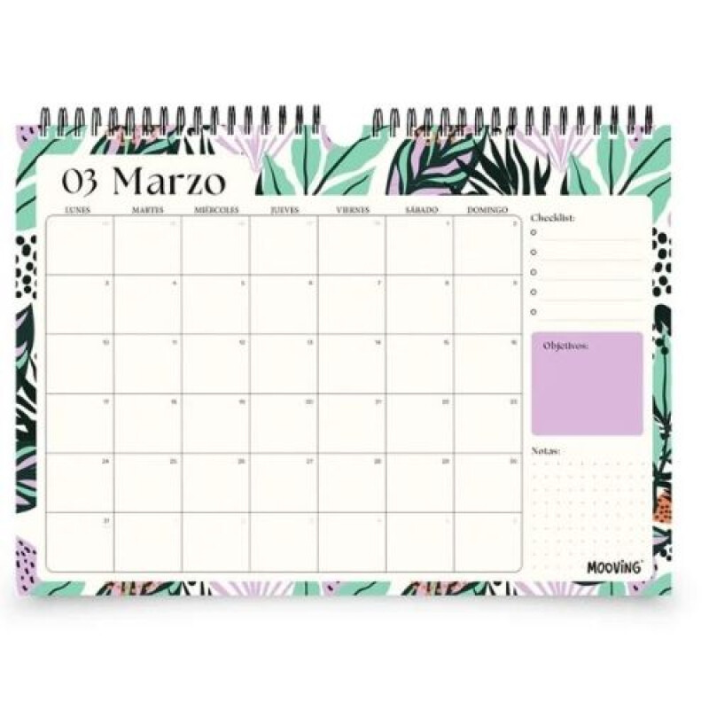 Calendario Mooving Floral 2026 Calendario Mooving Floral 2026