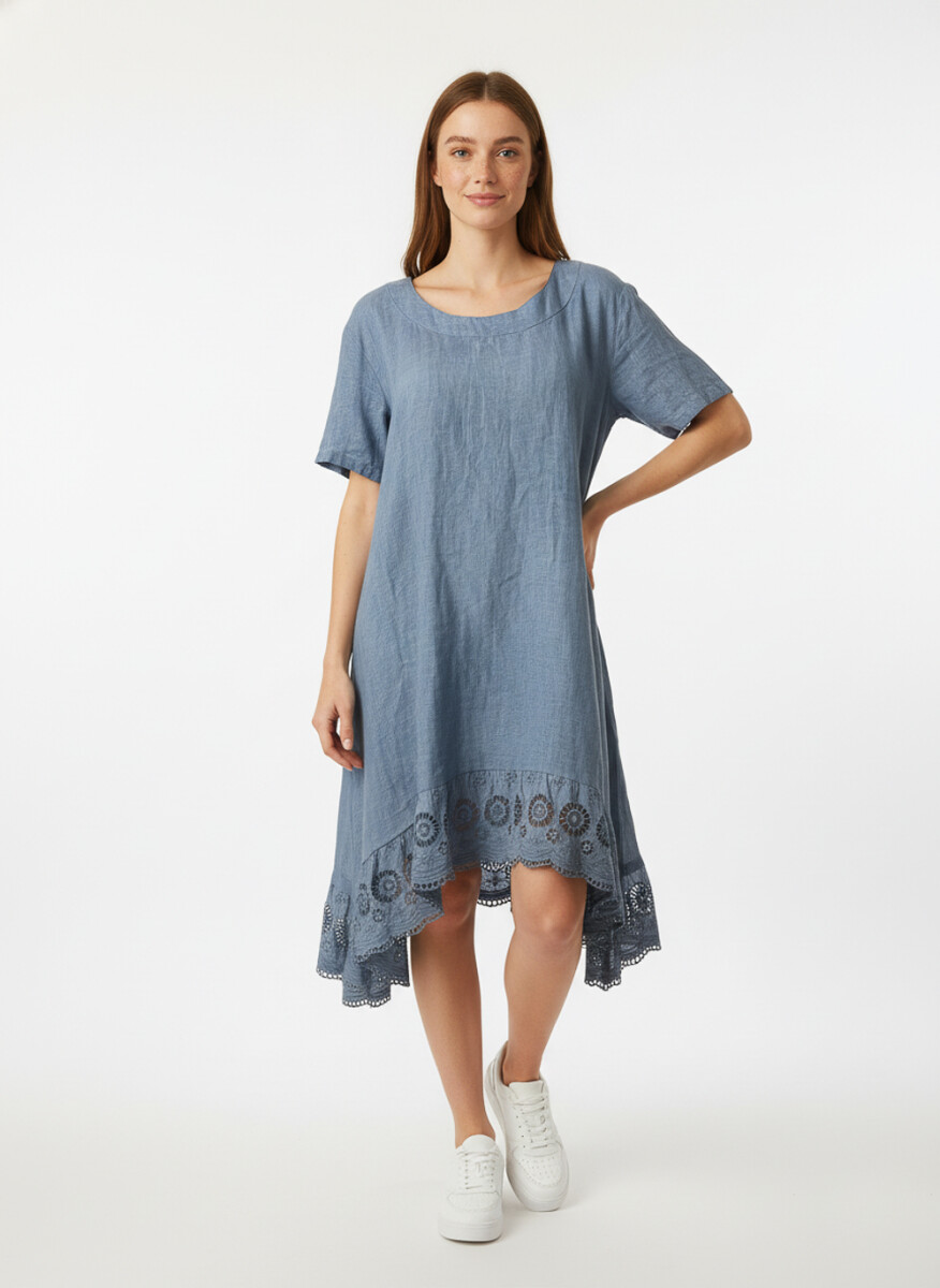 Vestido Mordin - Azul Piedra 