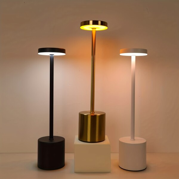 Lampara Para Escritorio Led Regulable al Tacto Inalambrica Variante Color Negro