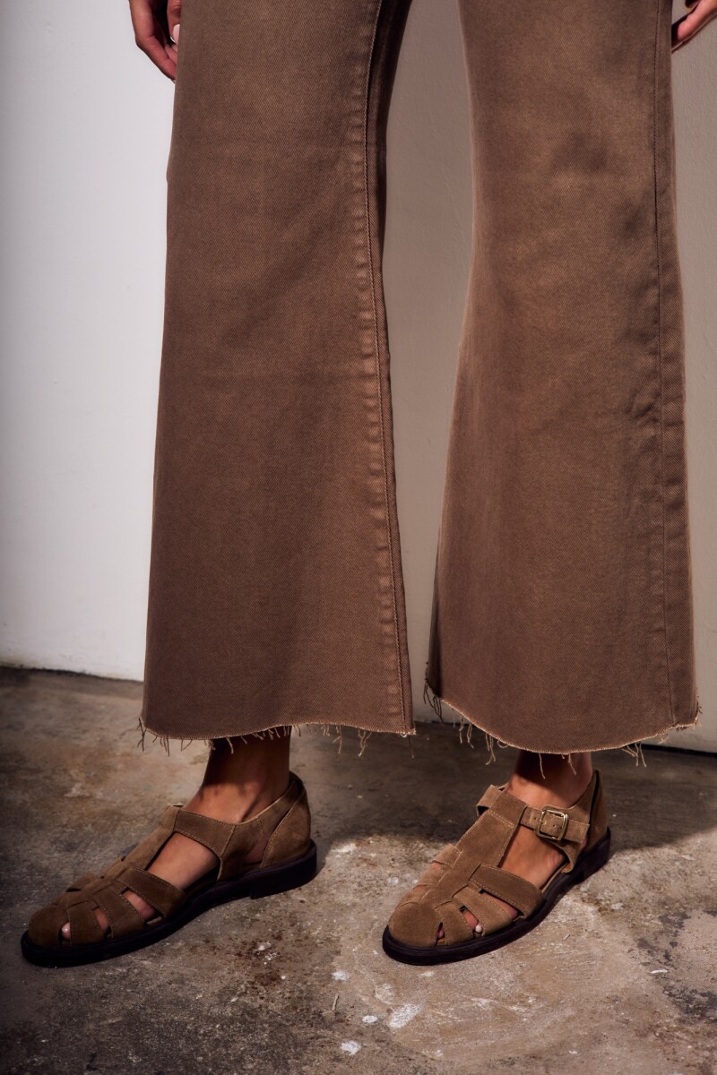 Cangrejera Gamuza Marrón