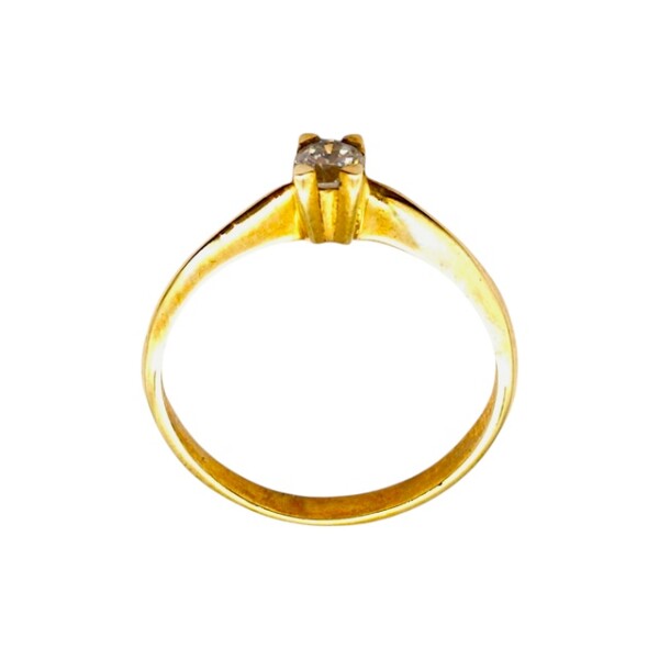 Anillo Solitario-Oro bajo-Piedra Zirconia-AN8080 conpiedra