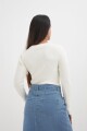 Sweater cuello redondo BLANCO