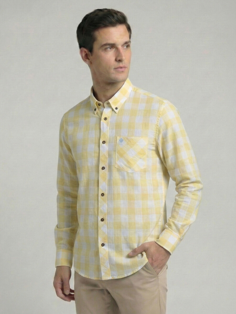 CAMISA MANGA LARGA A CUADROS GRANDES 