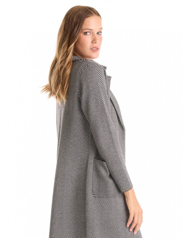Cardigan Largo Printed NEGRO/BLANCO