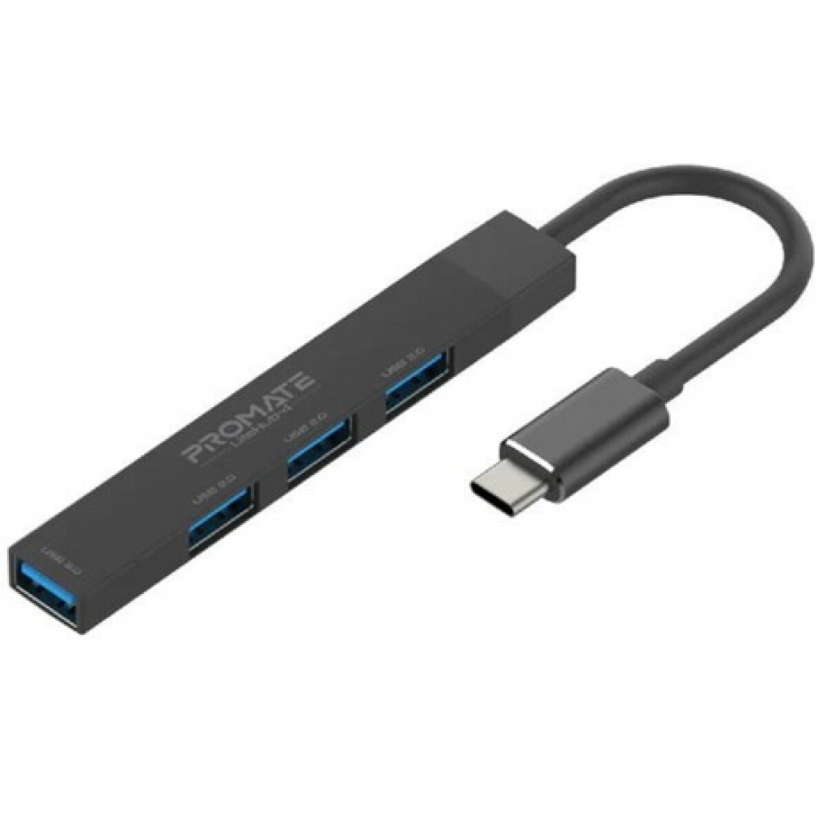 PROMATE Litehub-4 Usb-C A Usb 3.0/3 Usb 2.0 - Gris 