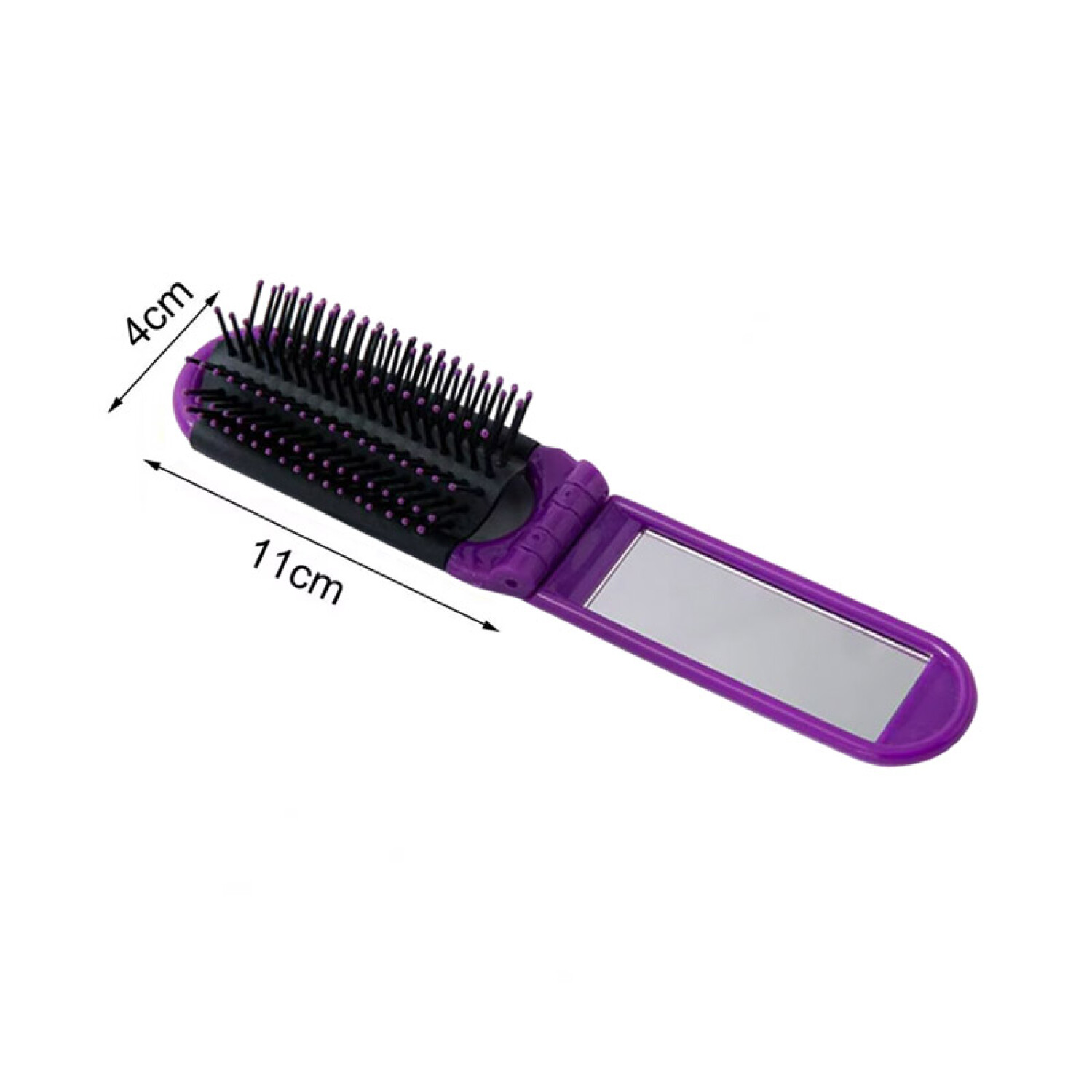 Cepillo De Pelo Plegable Top Model Con Espejo – Diseños Adorables De Osito, Panda O Cebra, Superficie Suave Al Tacto, Ideal Para Llevar En El Bolso Y Peinarse En Cualquier Lugar
