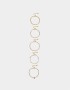 Pulseras Flexibles Sets Multi Cadenas Pulseras Flexibles Sets De Metal - Dorado