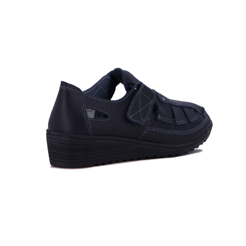 Wonder Guillermina Casual C/velcro S/ Corrida Alta - Negro Negro