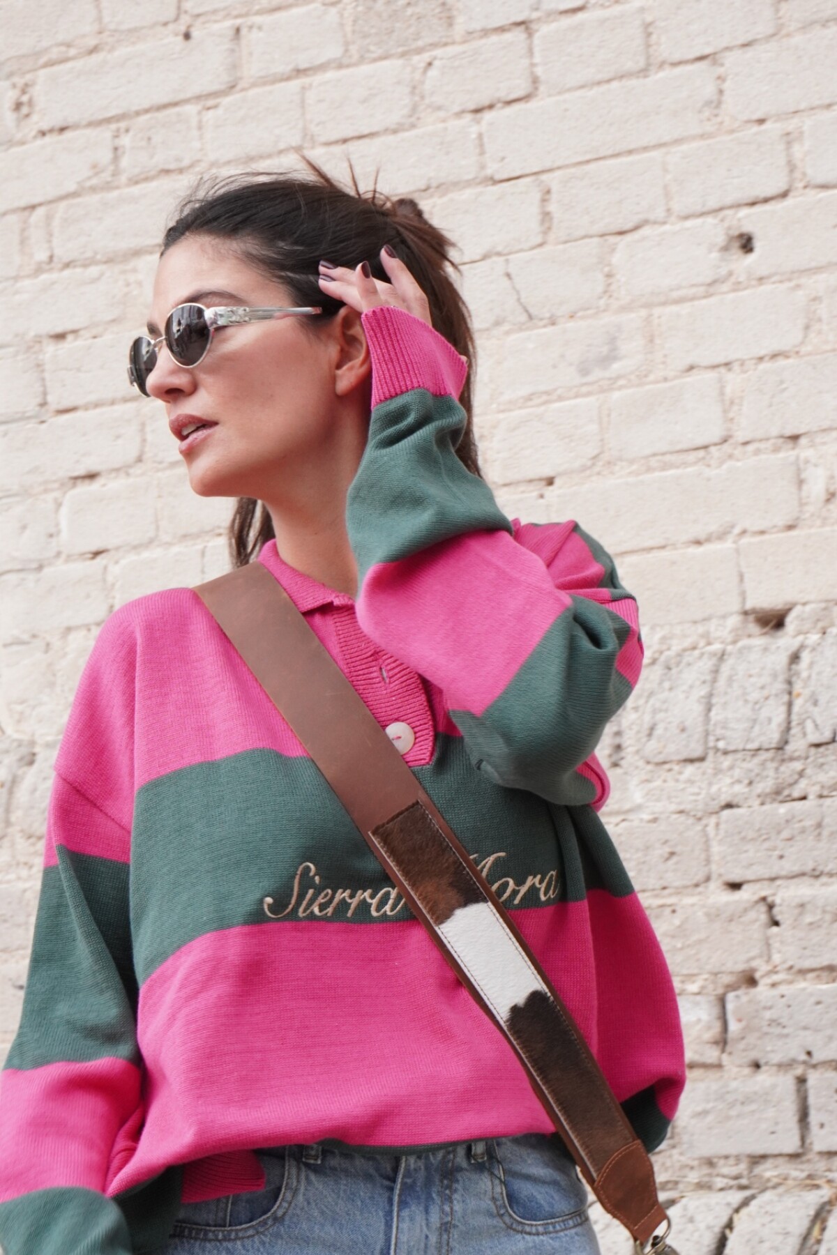 Heritage Sweater Fucsia / Verde