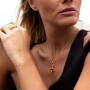 Collar Cadena Karvik Dije Citrino, Diamantes, Granate Plata 925 Y Baño De Oro 0