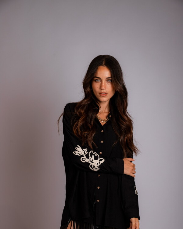 Camisa Mikonos (PRE VENTA) negro
