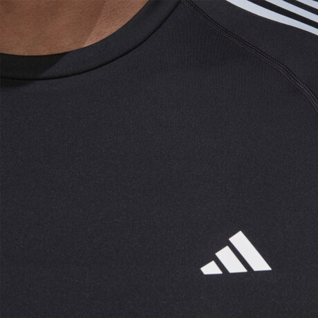 REMERA adidas TECHFIT 3 - STRIPES TRAINING TEE BLACK