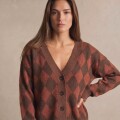 Imagen de Cardigan Rombos - Chocolate