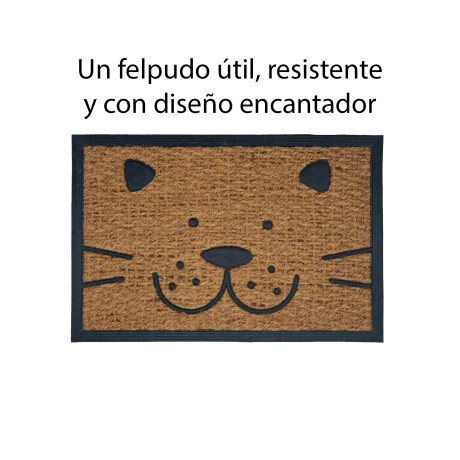 Alfombra Puerta Entrada Felpudo Coco Goma 40X60 Gato