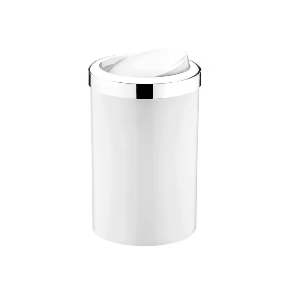 Papelera blanco y cromo Papelera Blanco Y Cromo