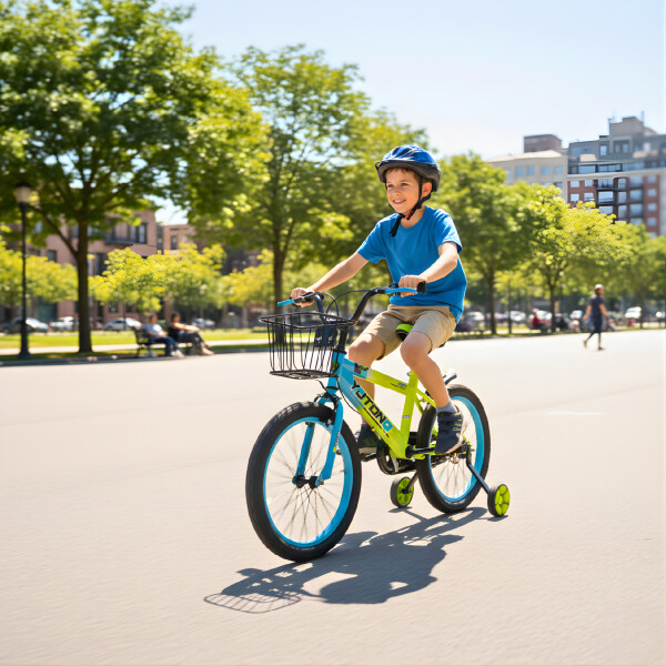Bicicleta Infantil Yjtong R16 Canasto Parrilla Guardabarros Amarillo 1