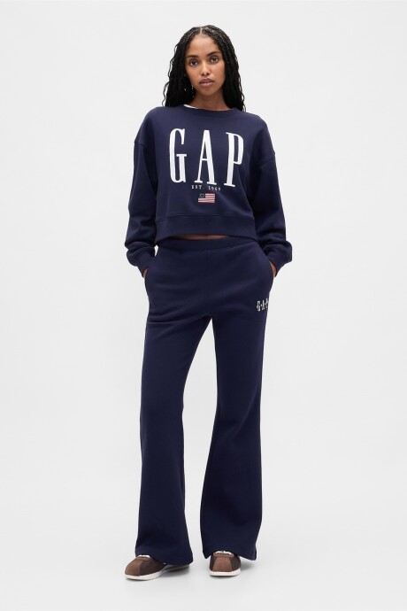 Pantalòn Deportivo Logo Gap Flare Mujer Navy Uniform V2