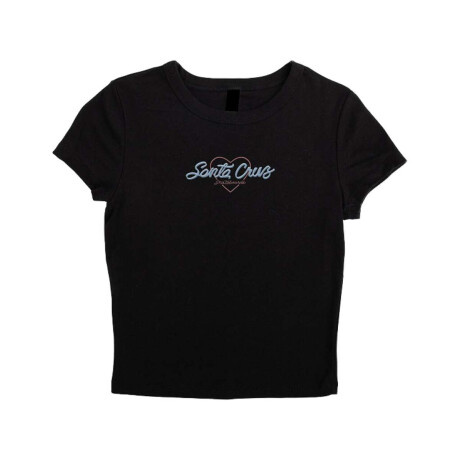 Remera Santa Cruz Crop Love Negro
