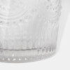 VASO VIDRIO LABRADO 250ML BDE PLATEDO 10X8CM SOLES Unica